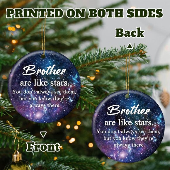 🆕 Brothers Christmas Ornaments Ceramic Decorations Elegant Small Exquisite Love - Picture 4 of 7